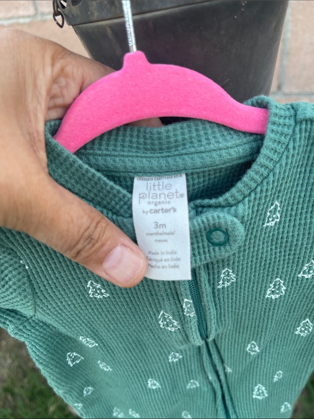 🌈 Little Planet Carter’s Organic Cotton Thermal Sleeper Christmas Holiday 3M - Picture 6 of 7